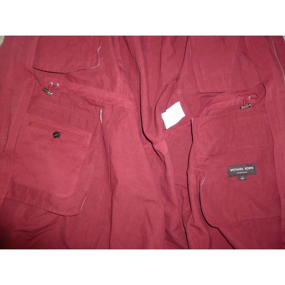 Michael Kors XXL Jacket NWT Hooded Red Zip 2XL - Picture 4 of 5
